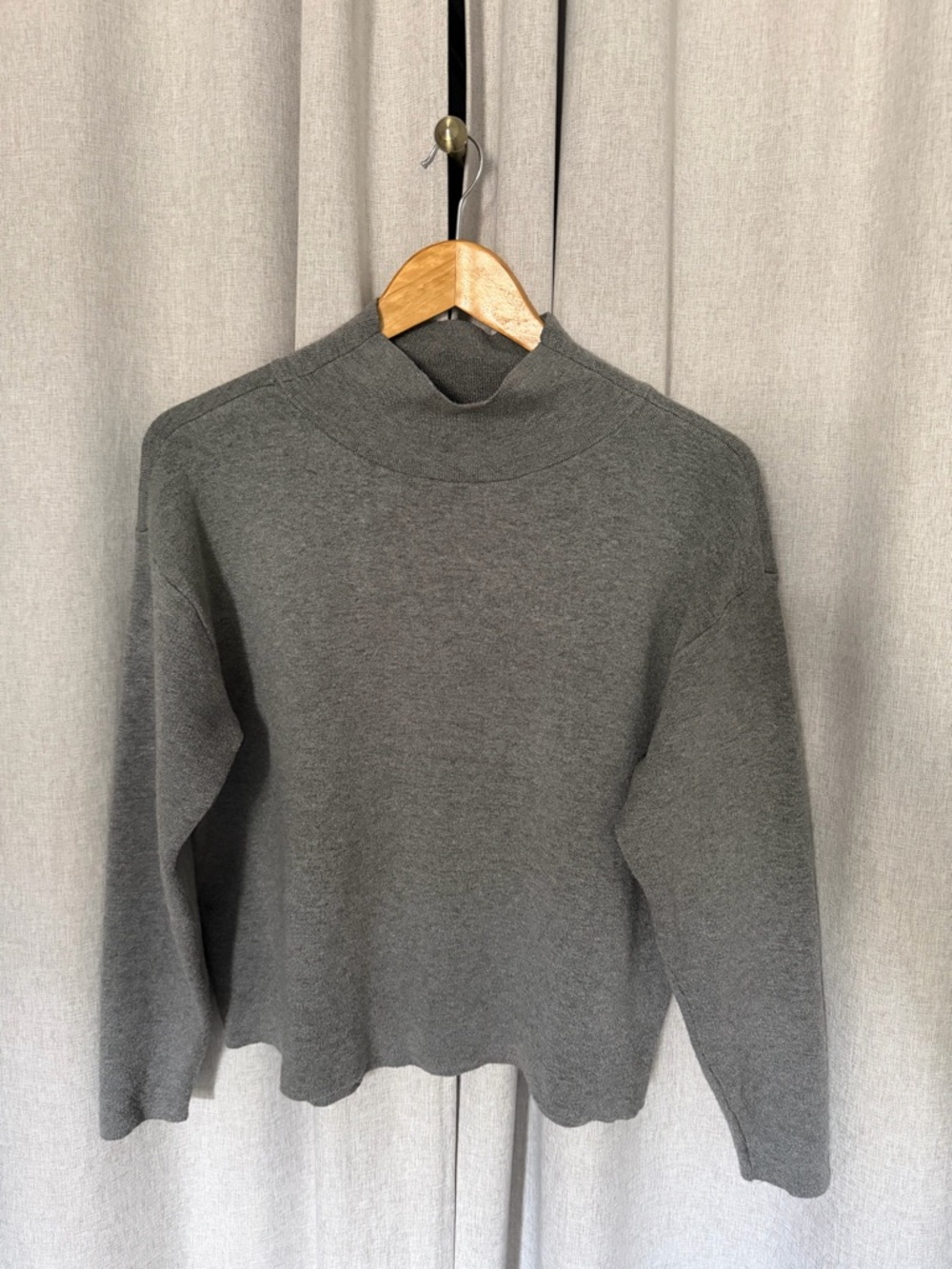 Maeve Charcoal Mock Neck Sweater